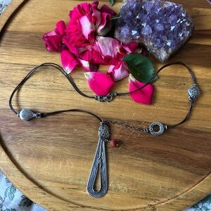 Silpada Sterling Silver 925  Pendant Necklace with   Cord N1950